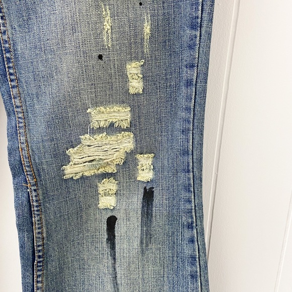 Revolt distressed bootcut jeans, distressed denim, bootcut jeans - Picture 6 of 11
